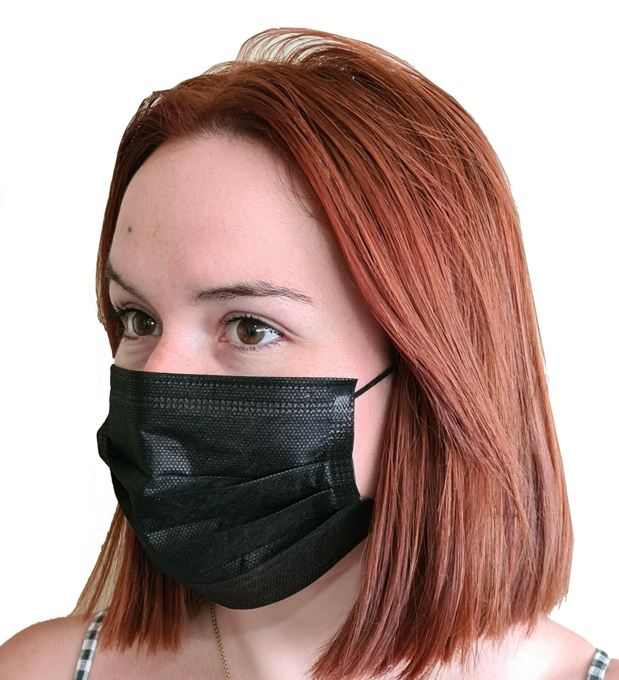 Masque PLP noir 3 plis chirurgie haute filtration à élastiques – Masques – HygiRéa