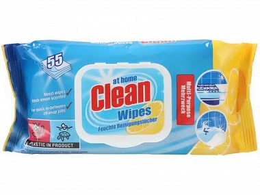 Lingette Multi-usage X55 Citron – Désinfectant surfaces sans rinçage - Prêt à l'emploi – HygiRéa