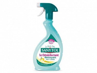 Spray Sanytol Citron – Désinfectant surfaces sans rinçage - Prêt à l'emploi – HygiRéa