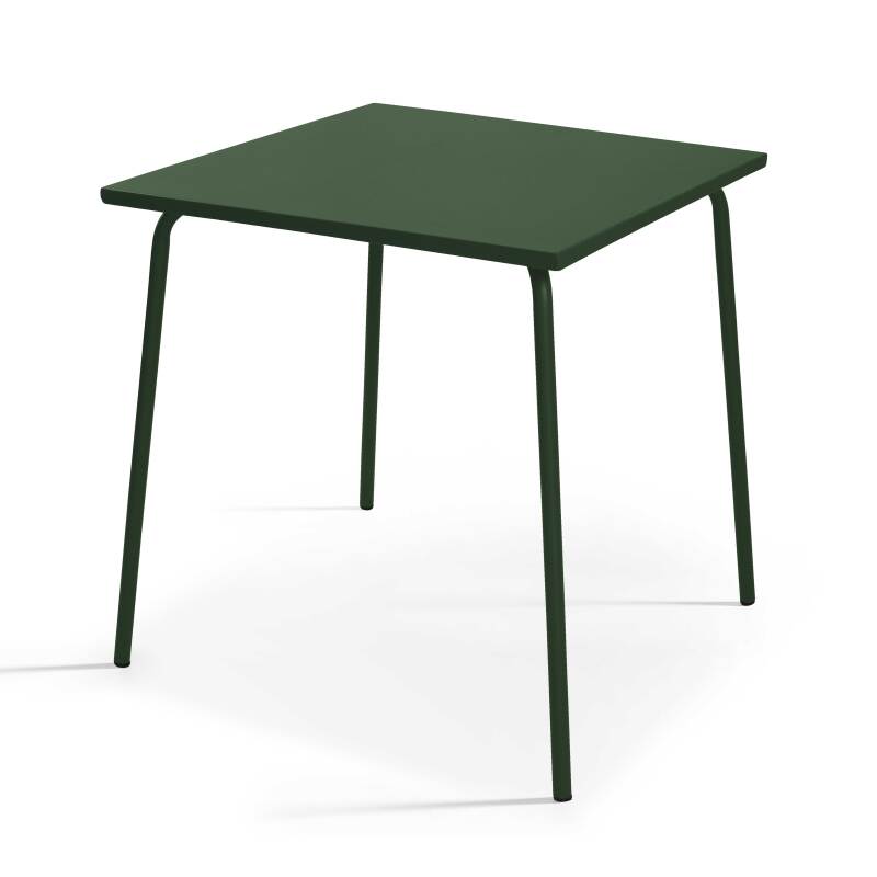TABLE DE JARDIN EN MÉTAL 70 X 70 CM - 2 À 4 PERSONNES - PALAVIAS