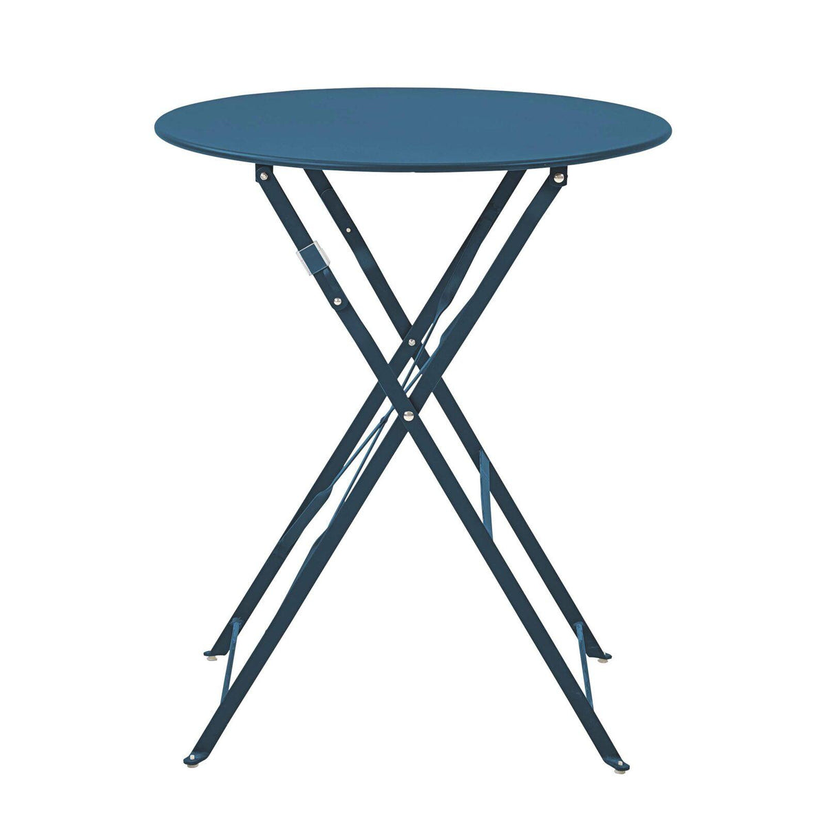 TABLE DE JARDIN RONDE PLIANTE EN MÉTAL - 2 PERSONNES - ANECY