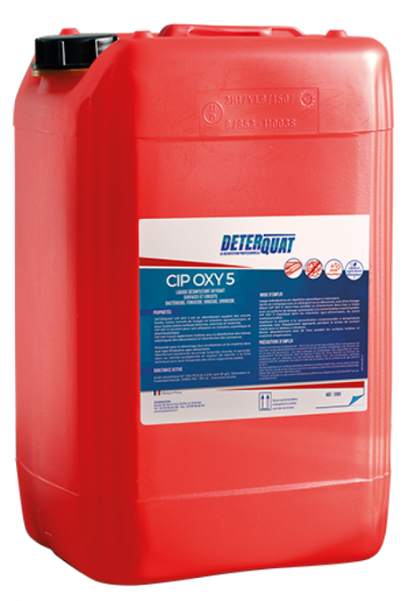 CIP OXY 5 – Désinfectant surfaces - concentré - non moussant – HygiRéa