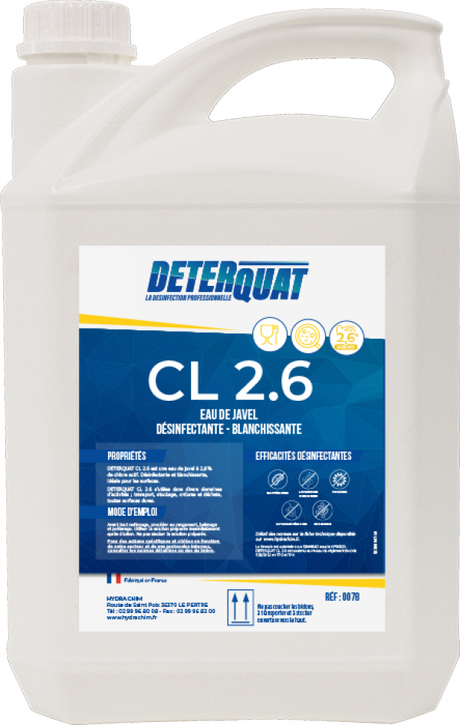 CL 2.6 - (EAU DE JAVEL) – Javel Liquide – HygiRéa