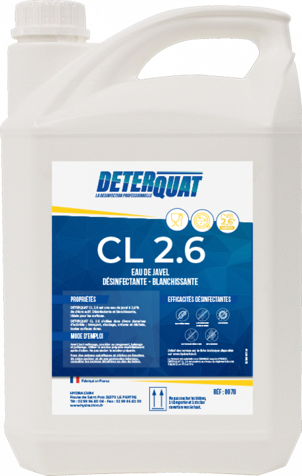CL 2.6 - (EAU DE JAVEL) – Javel Liquide – HygiRéa