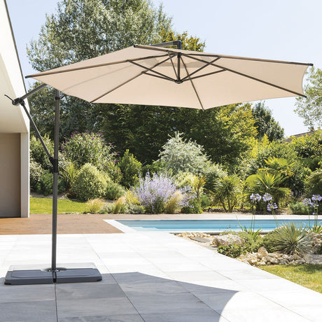 Parasol déporté rond MANOA 3M – Parasols – HygiRéa