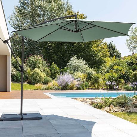 Parasol déporté rond MANOA 3M – Parasols – HygiRéa