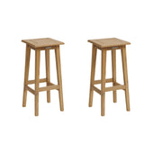 Tabourets hauts de jardin TIWI Acacia – Chaises Hautes Intérieur et Extérieur – HygiRéa