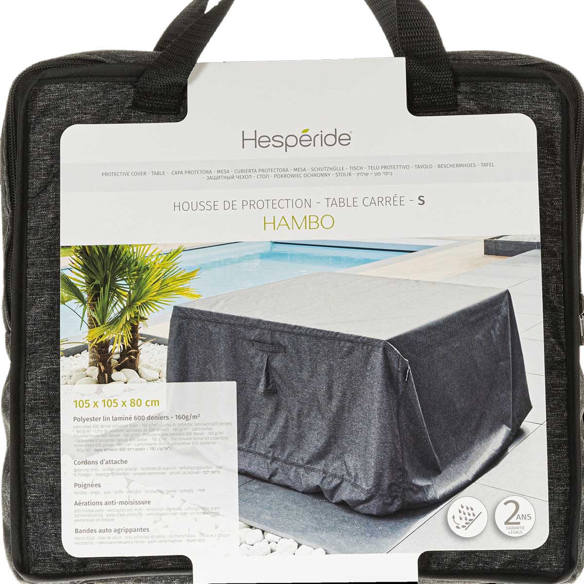 Housse de protection HAMBO pour table carrée S