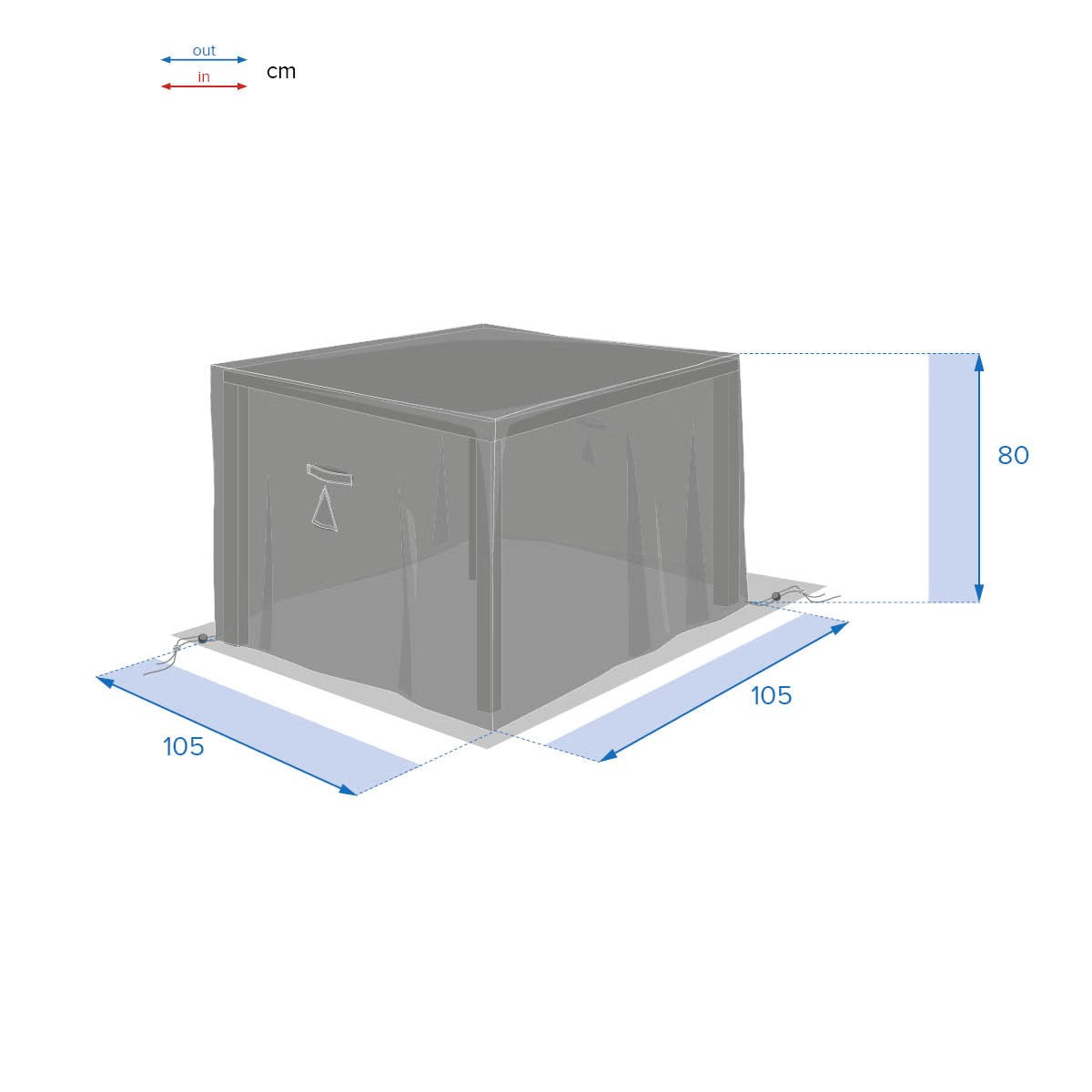 Housse de protection HAMBO pour table carrée S