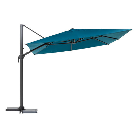 Parasol déporté rectangulaire MELHIA Bleu Canard / Graphite – Parasols – HygiRéa