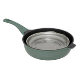 Sauteuse avec panier et ustensile 28 cm fonte d'aluminium vert