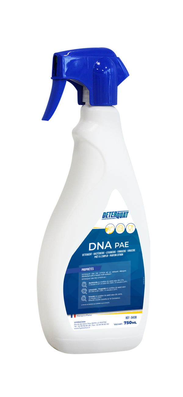 DETERQUAT DNA PAE CITRON – Degraissant Désinfectant - Prêt à l'emploi – HygiRéa