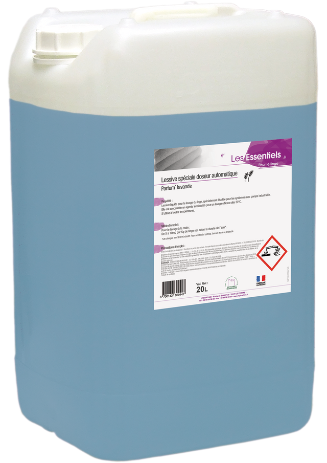 LESSIVE LIQUIDE SPÉCIAL DOSEUR 20L – Lessive liquide spéciale blanchisserie – HygiRéa