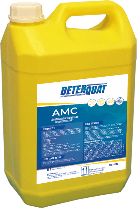 DETERQUAT AMC – Degraissant Désinfectant - concentré - chlorés - moussant – HygiRéa