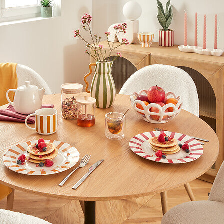 Assiette plate Cheri ocre diamètre 27 cm