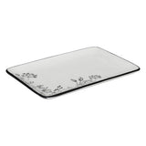Plat rectangle White floral 20 x 14 cm