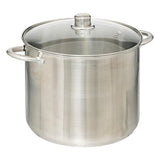 Marmite inox 13 l. avec couvercle verre L. 38 x P. 29 x H. 27 cm