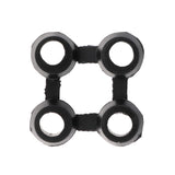 ACCORD DE FIXATION TAPIS CAILLEBOTIS CAOUTCHOUC X2 - NOIR