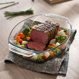 PLAT À FOUR LET'S SHARE OVALE 30X21CM EN VERRE TRANSPARENT – Cuisson au four – HygiRéa