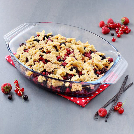 PLAT A FOUR OVALE LET'S SHARE EN VERRE 39X27X7CM – Cuisson au four – HygiRéa
