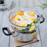 PANIER VAPEUR EN VERRE 20CM CLASSIC – Gadget de cuisine – HygiRéa