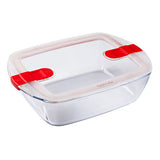 PLAT RECTANGULAR 2.5L 28*20CM AVEC COUVERCLE BOUTON VAP COOK & HEAT – Conservation – HygiRéa