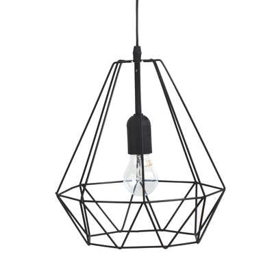 SUSPENSION DRIM DIAM 25 CM MÉTAL FILAIRE NOIR X6 – Suspensions lumineuses – HygiRéa