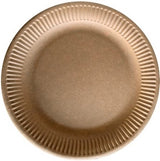 Assiettes carton kraft rondes 18cm – Assiettes Réutilisables – HygiRéa