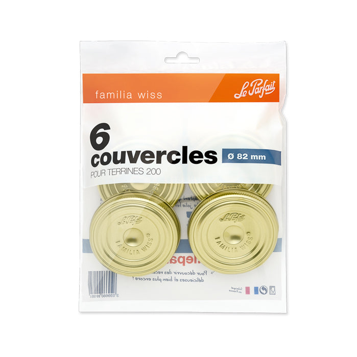 LE PARFAIT FAMILIA WISS - LOT DE 6 COUVERCLES - 82 MM – Conservation – HygiRéa