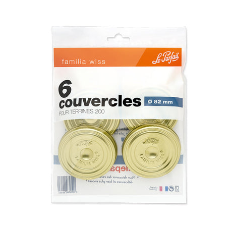 LE PARFAIT FAMILIA WISS - LOT DE 6 COUVERCLES - 82 MM – Conservation – HygiRéa