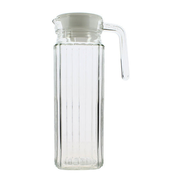 PICHET FRIGO 1050ML EN VERRE AVEC COUVERCLE HERMÉTIQUE TRANSPARENT – Carafe, pichet et bouteille – HygiRéa