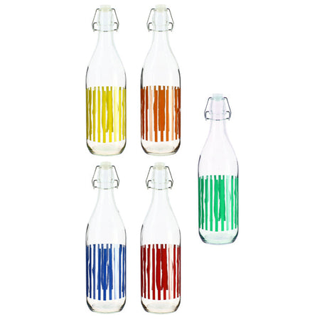 BOUTEILLE PARASOL 1L EN VERRE 5 COULEURS ASSORTIES – Carafe, pichet et bouteille – HygiRéa