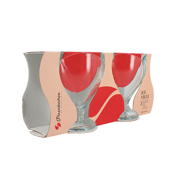 LOT 2 COUPELLES À GLACE ICEVILLE 27CL EN VERRE TRANSPARENT – Complément table – HygiRéa