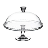 PLAT A TARTE DIAMET.32CM EN VERRE + DOME – Assiette – HygiRéa