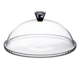 PLAT A TARTE BAS 32CM + CLOCHE EN VERRE TRANSPAR – Assiette – HygiRéa