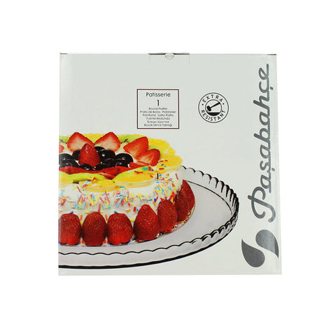 PLAT A TARTE 32CM BAS VERRE TRANSPARENT – Cuisson au four – HygiRéa