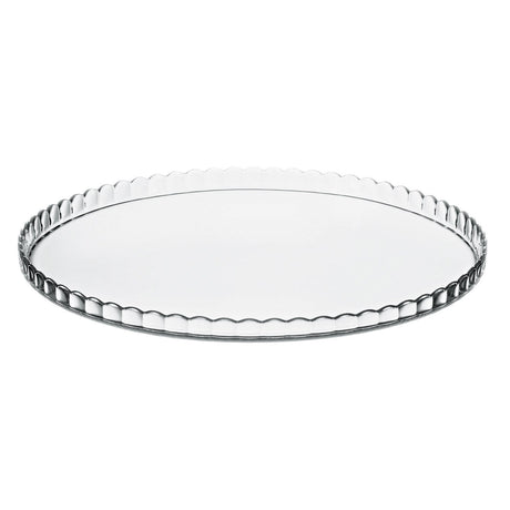 PLAT A TARTE 32CM BAS VERRE TRANSPARENT – Cuisson au four – HygiRéa
