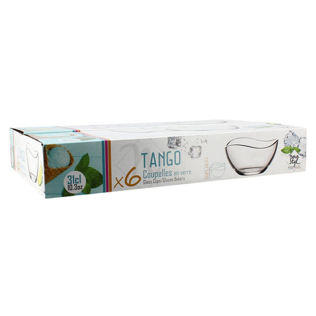 LOT 6 COUPELLES TANGO APERITIF VERRE- FORME VAGUE - 31CL – Complément table – HygiRéa