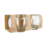 LOT DE 4 GOBELETS SAND 40.5CL EN VERRE TRANSPARENT FORME BASSE – Chope et gobelet – HygiRéa