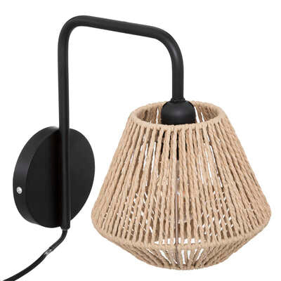 Applique Jily diam 18 cm corde naturel – Luminaires Mural – HygiRéa