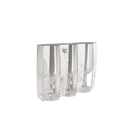 LOT DE 3 FLÛTES MATIGNON 18CL EN CRISTALLIN – Verre à pied – HygiRéa