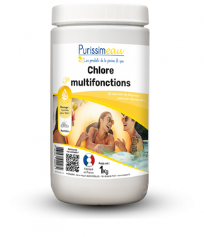 CHLORE MULTIFONCTIONS pastille 20g – Chlore – HygiRéa