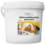 CHLORE MULTIFONCTION SANS CUIVRE 500G – Chlore – HygiRéa