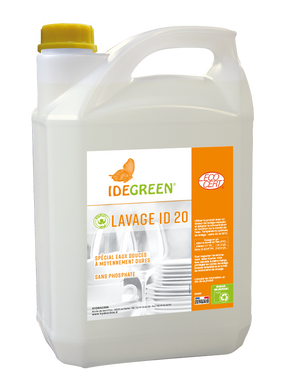 LIQUIDE LAVAGE ID20 - EAUX DOUCES - ECOCERT – Lavage Vaisselle en Machine – HygiRéa