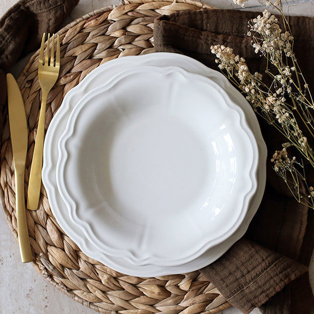 ASSIETTE PLATE
CHARLOTTE 26CM EN
GRÈS BLANC