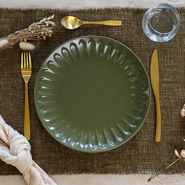 ASSIETTE PLATE BISTROT
27CM EN FAÏENCE KAKI