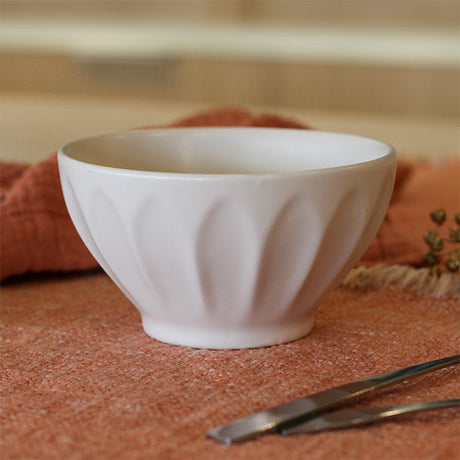 BOL BISTROT 580ML EN FAÏENCE CRÈME – Petit déjeuner – HygiRéa