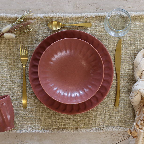 ASSIETTE CREUSE BISTROT 22CM EN FAÏENCE TERRACOTTA – Assiette – HygiRéa