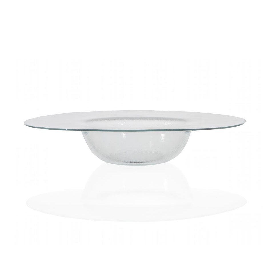 ASSIETTE CREUSE GUSTO 25CM EN VERRE TRANSPARENT – Assiette – HygiRéa