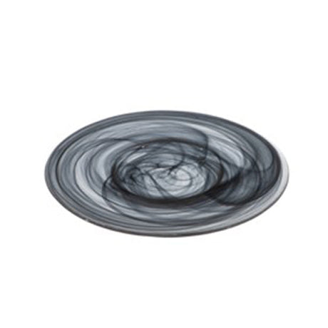 ASSIETTE PLATE GUSTO 28CM EN VERRE NOIR – Assiette – HygiRéa
